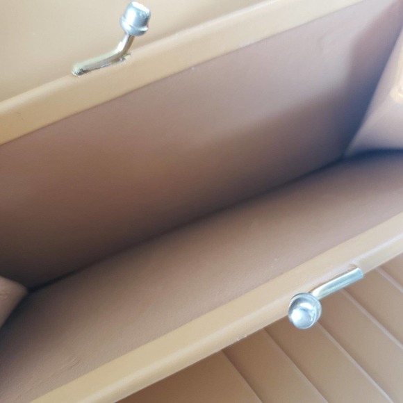 Hunting World Vintage Designer Tan Green Wallet Credit Card ID Holder Case Small - Picture 6 of 12